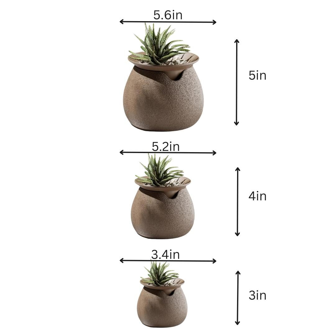 Minimalist Self Watering Planter | Modern 3D Made Planter | 12 Color Planter | Succulent Plants | Great Gift | 4" 5" 6" Indoor